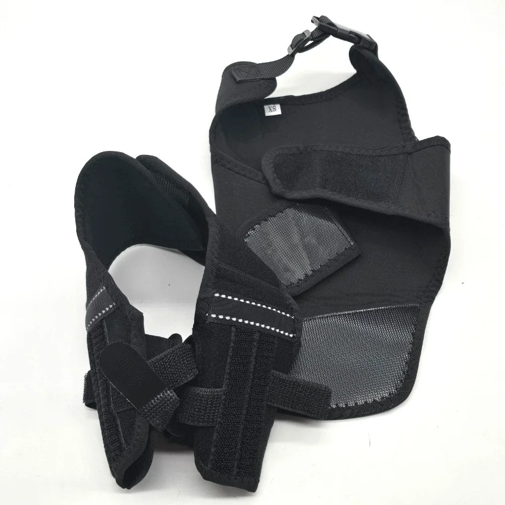 Marnonsis XS Dog Knee Brace Hind Leg ACL Support 4 Stabilizers Black‎